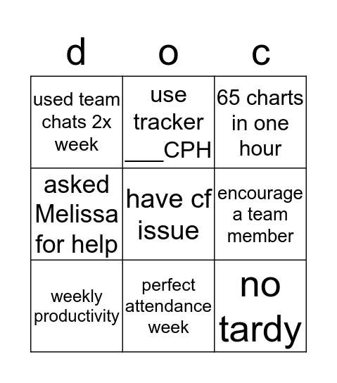 doc control Bingo Card