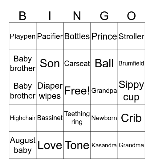 KYREN’S BINGO Card