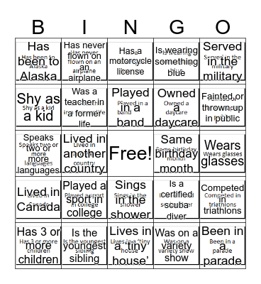 Enrollment Services Meet & Mingle Bingo Card