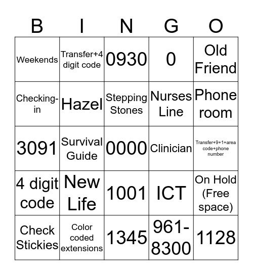 BUSINESS Bingo Card