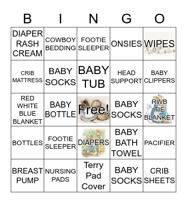 BABY SHOWER Bingo Card