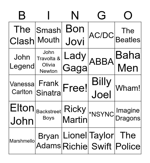 Bingo - Round 1 Bingo Card
