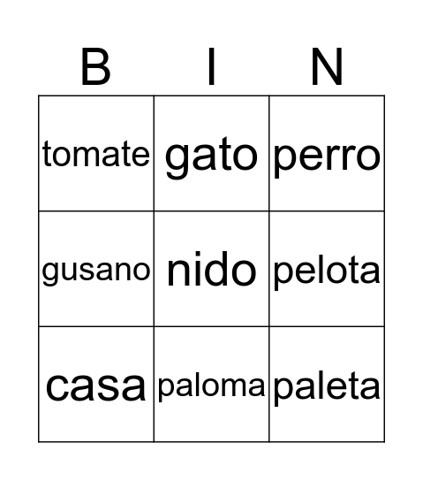 Bingo Card