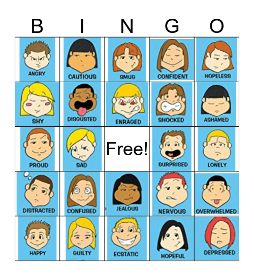 How Are You Feeling Bingo Card