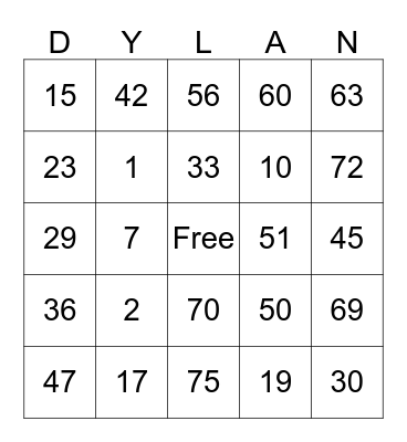 Happy 10th Birthday Bingo Card
