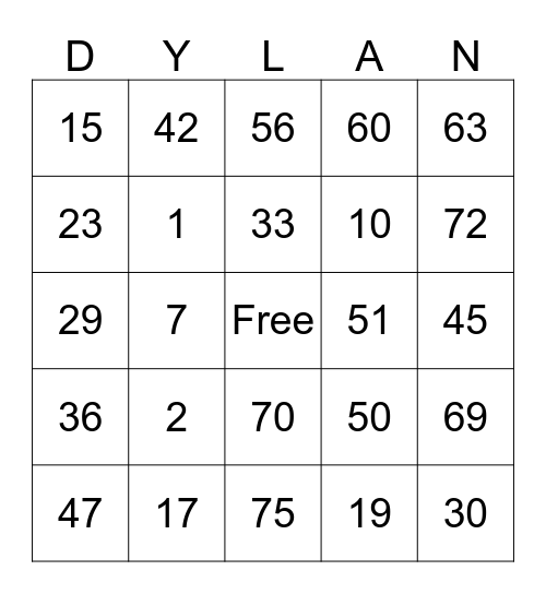 Happy 10th Birthday Bingo Card