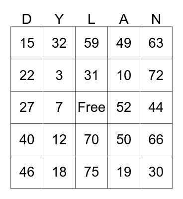 Happy 10th Birthday Bingo Card