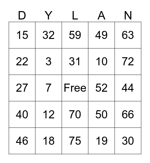 Happy 10th Birthday Bingo Card