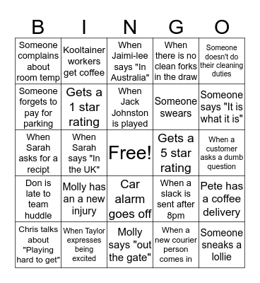 DROPIT BINGO Card