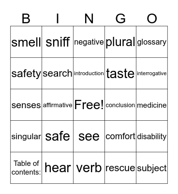 Yuma-1 Bingo Card