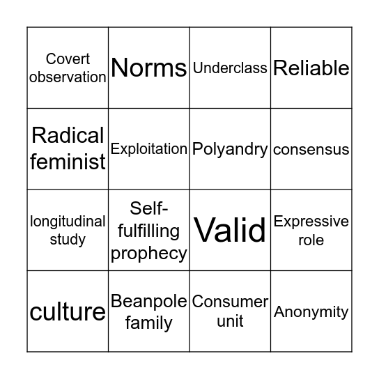 Bingo Card