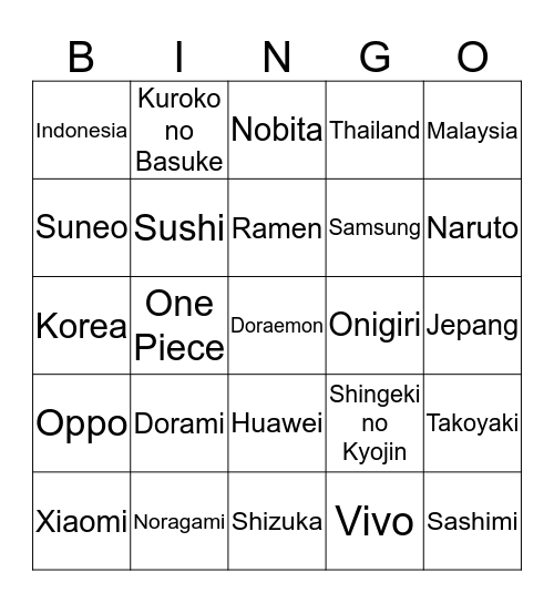 Pu.a 3a Bingo Card