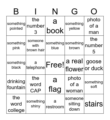 CAP BINGO Card