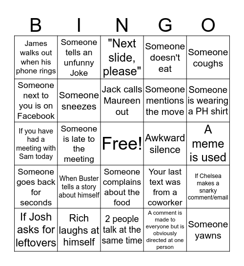 T5R Bingo Card