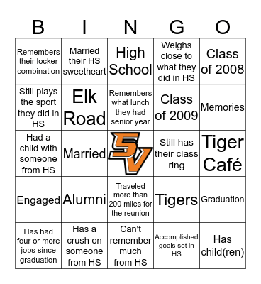 Alumni Edition Bingo Card