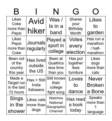 Who's in Sales Ops Bingo Card