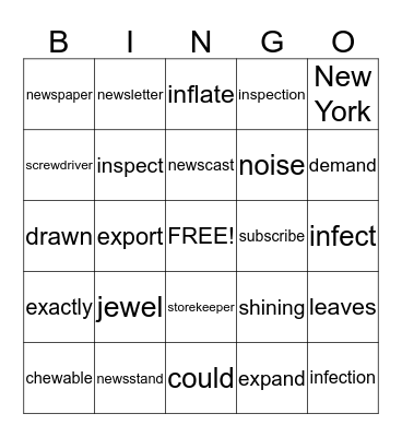 Phonics for Reading - lesson 10 Bingo Card