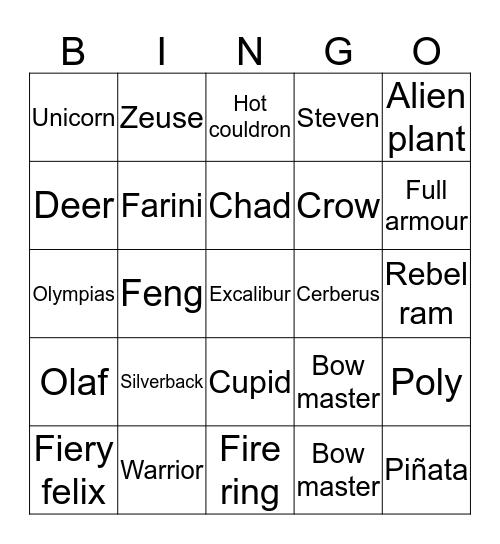Bingo Card