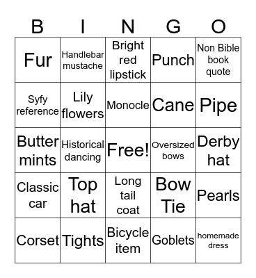 Lilly’s wedding  Bingo Card