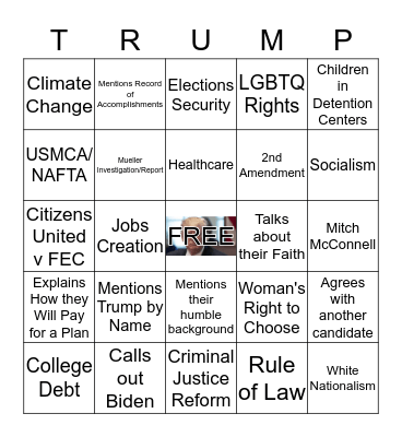 6/26 DEM Debate #1 - Card A Bingo Card