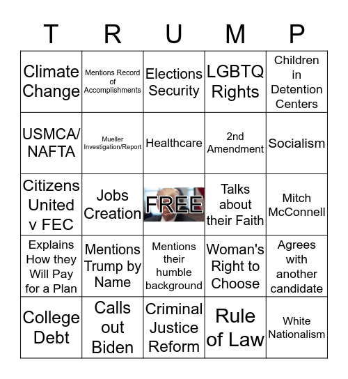 6/26 DEM Debate #1 - Card A Bingo Card