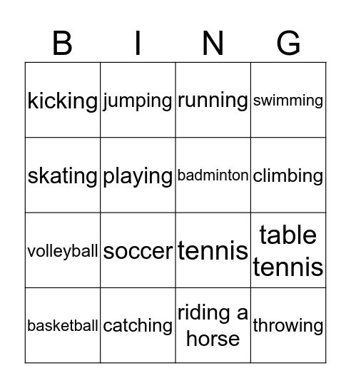 Bingo Card