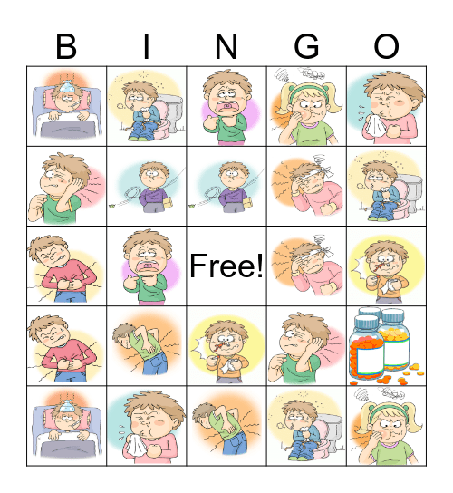 I AM SICK Bingo Card