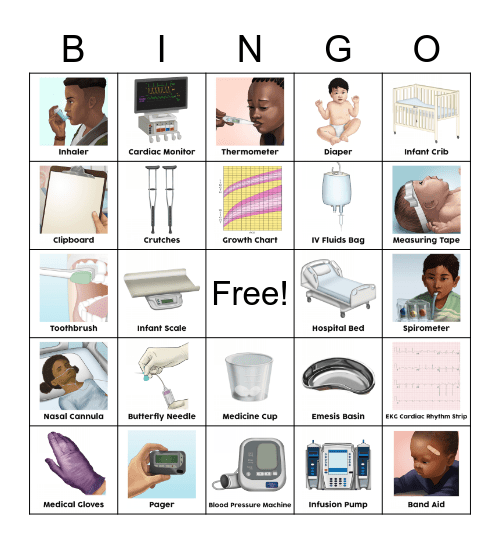 Child Life Bingo at Seacrest Studios Bingo Card