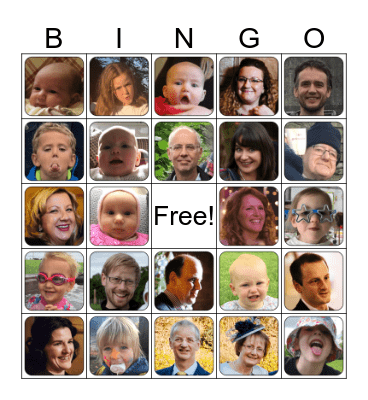Family Bingo Card