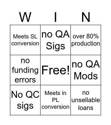 July WIN Bingo Card