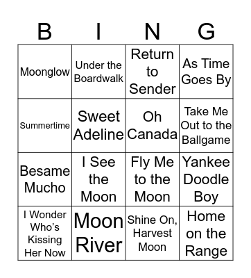 My Country 'tis of Thee - July BINGO! Bingo Card