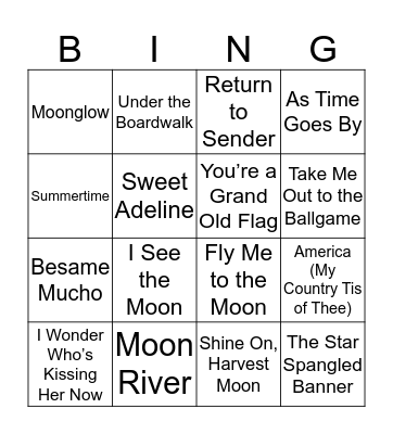My Country 'tis of Thee - July BINGO! Bingo Card