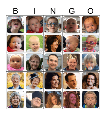 Family Bingo Card