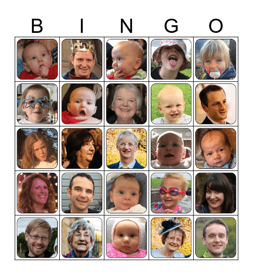 Family Bingo Card