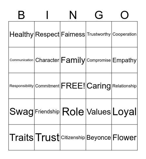 HEALTH BINGO Card