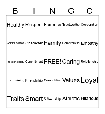 HEALTH BINGO Card
