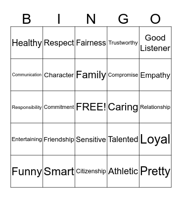 HEALTH BINGO Card