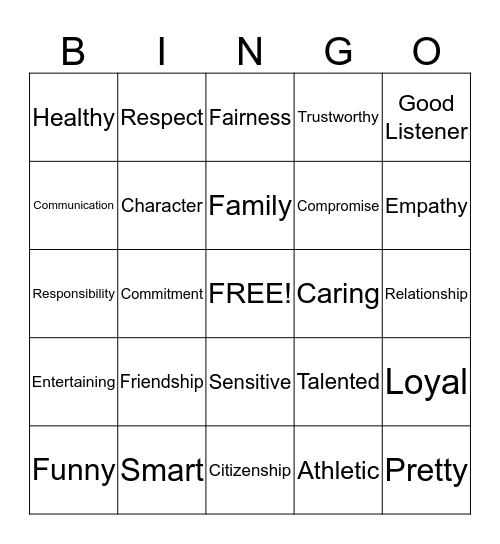 HEALTH BINGO Card