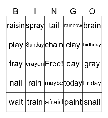 Bingo Card
