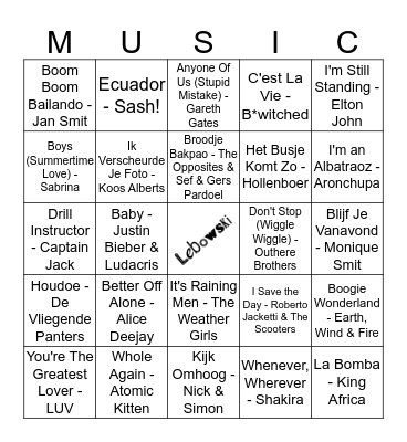 204 Bingo Card