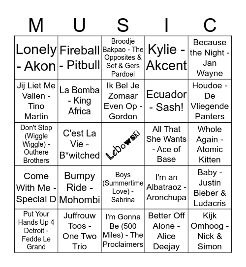 208 Bingo Card