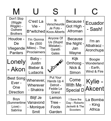 211 Bingo Card
