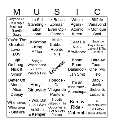 214 Bingo Card