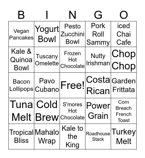 TP Bingo  Bingo Card