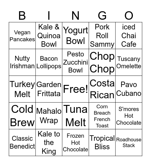 TP Bingo  Bingo Card