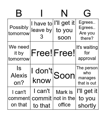Census Bingo Card