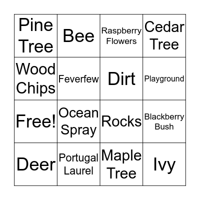 Campus View's Ecosystem  Bingo Card