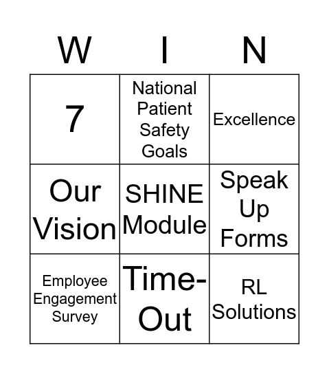 The Joint Commission  Bingo Card