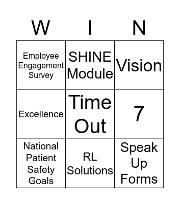 The Joint Commission  Bingo Card