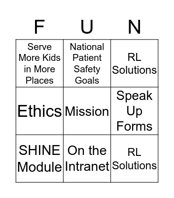 The Joint Commission  Bingo Card